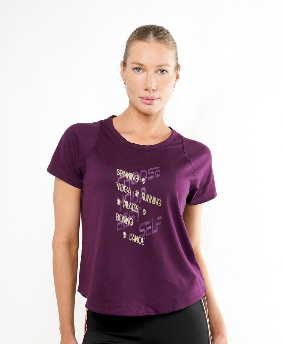Remera deportiva mujer morada