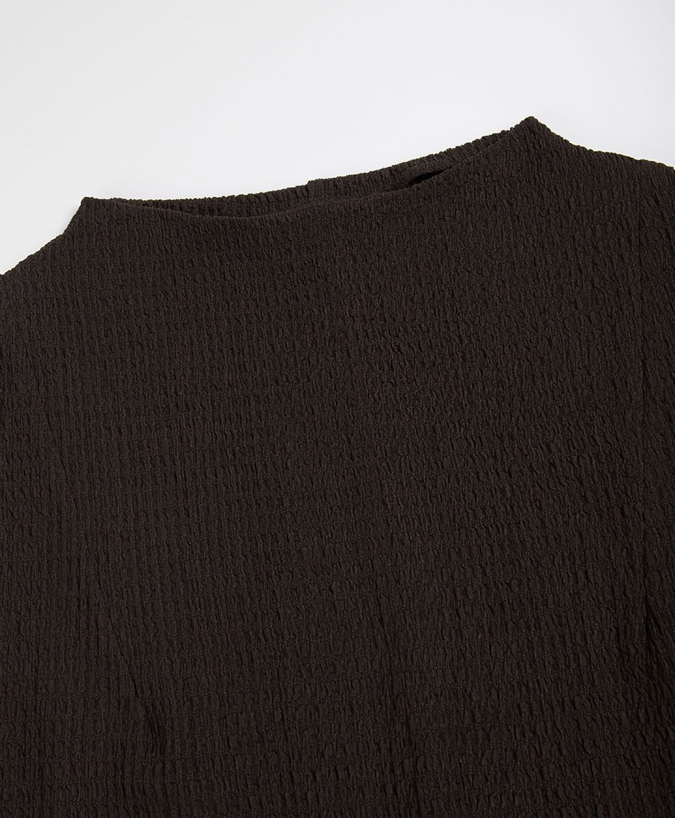 Remera mujer mini cuello textura
