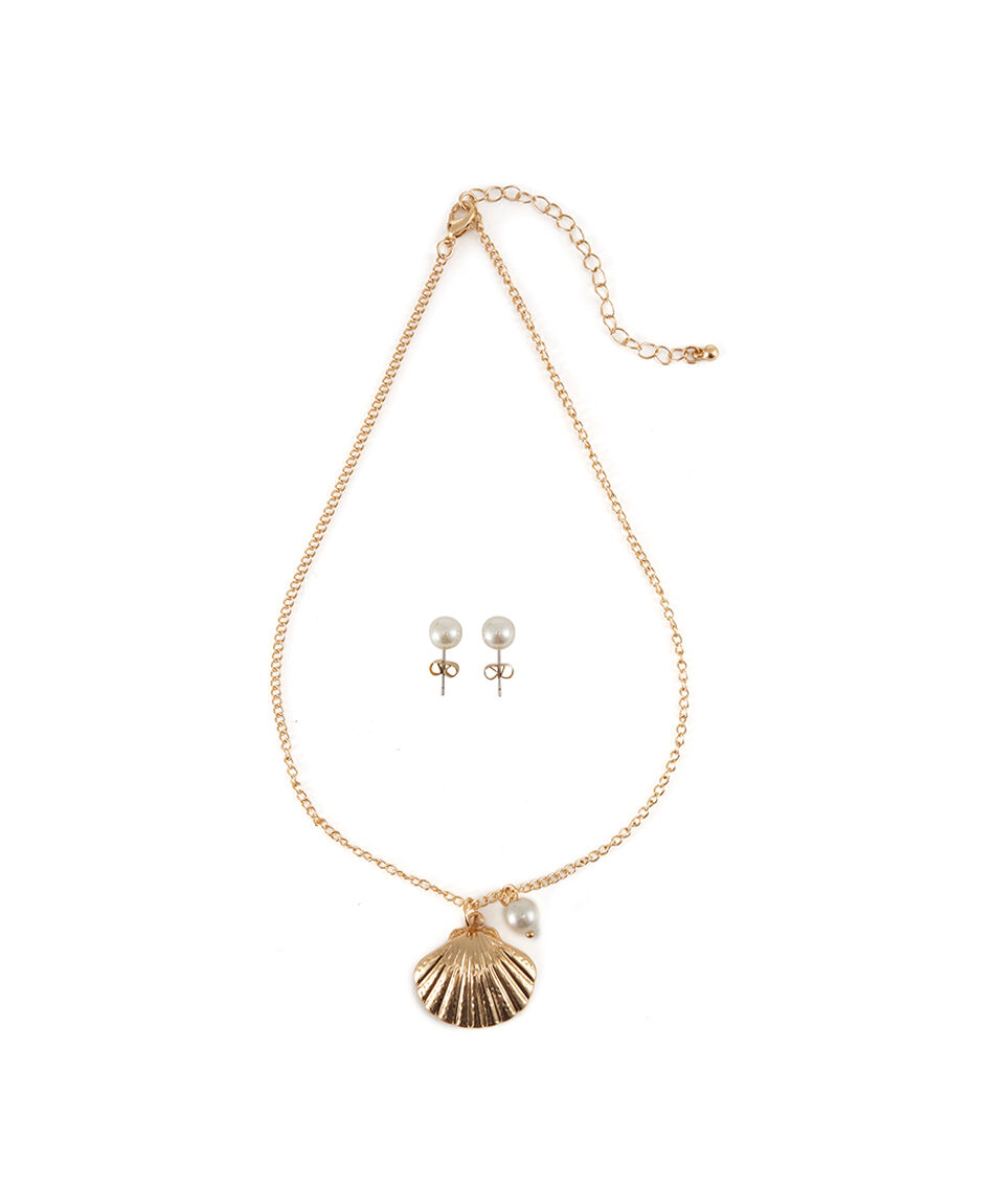 Set collar + aros mujer conchita