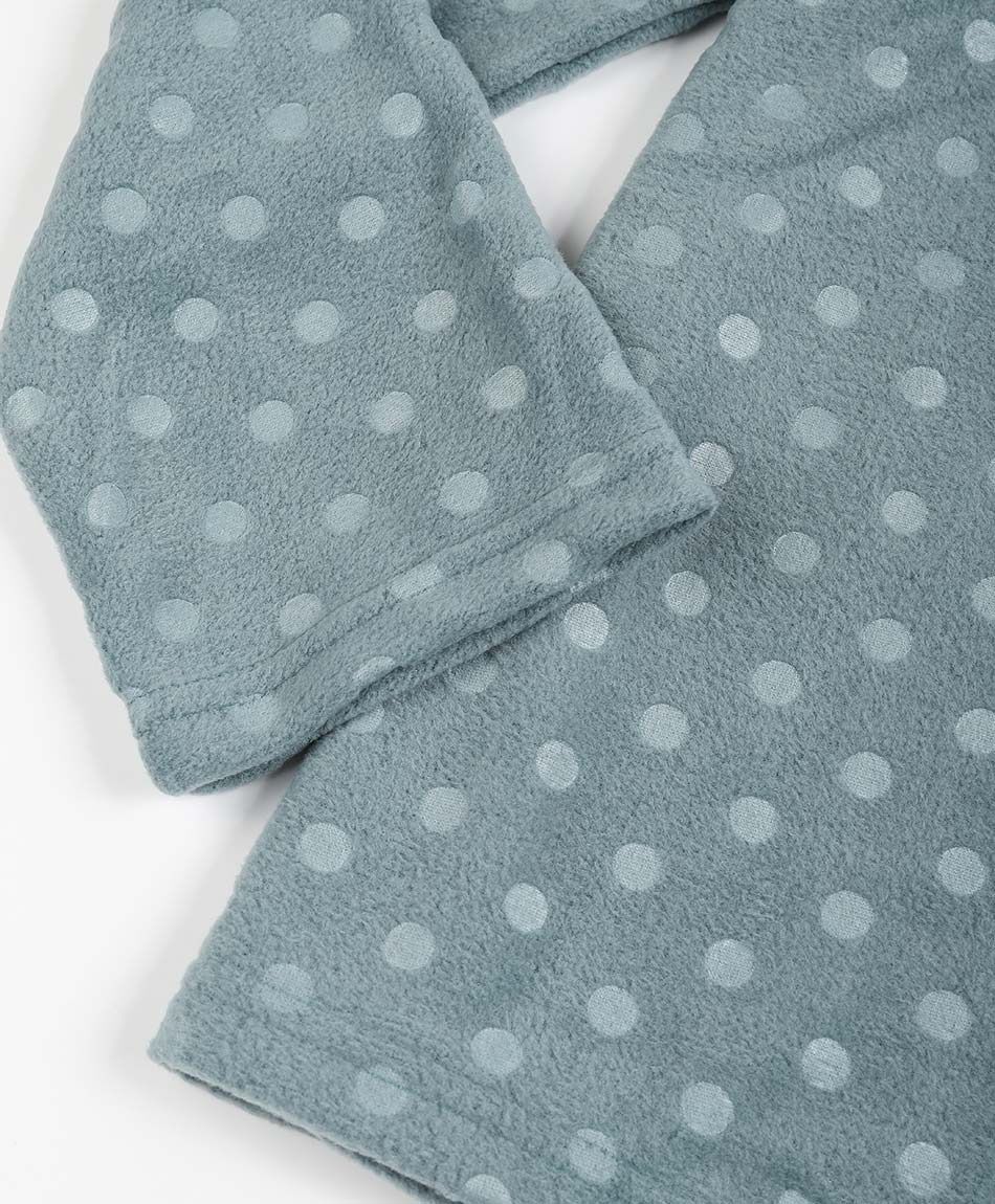 Pijama mujer polar lunares green