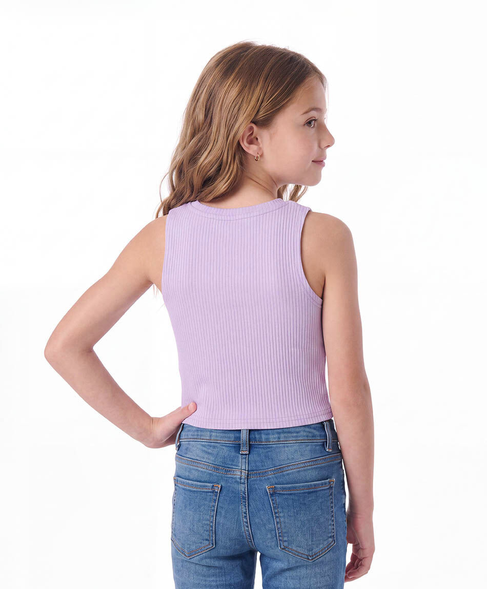 Remera ni&ntilde;a morada sin mangas