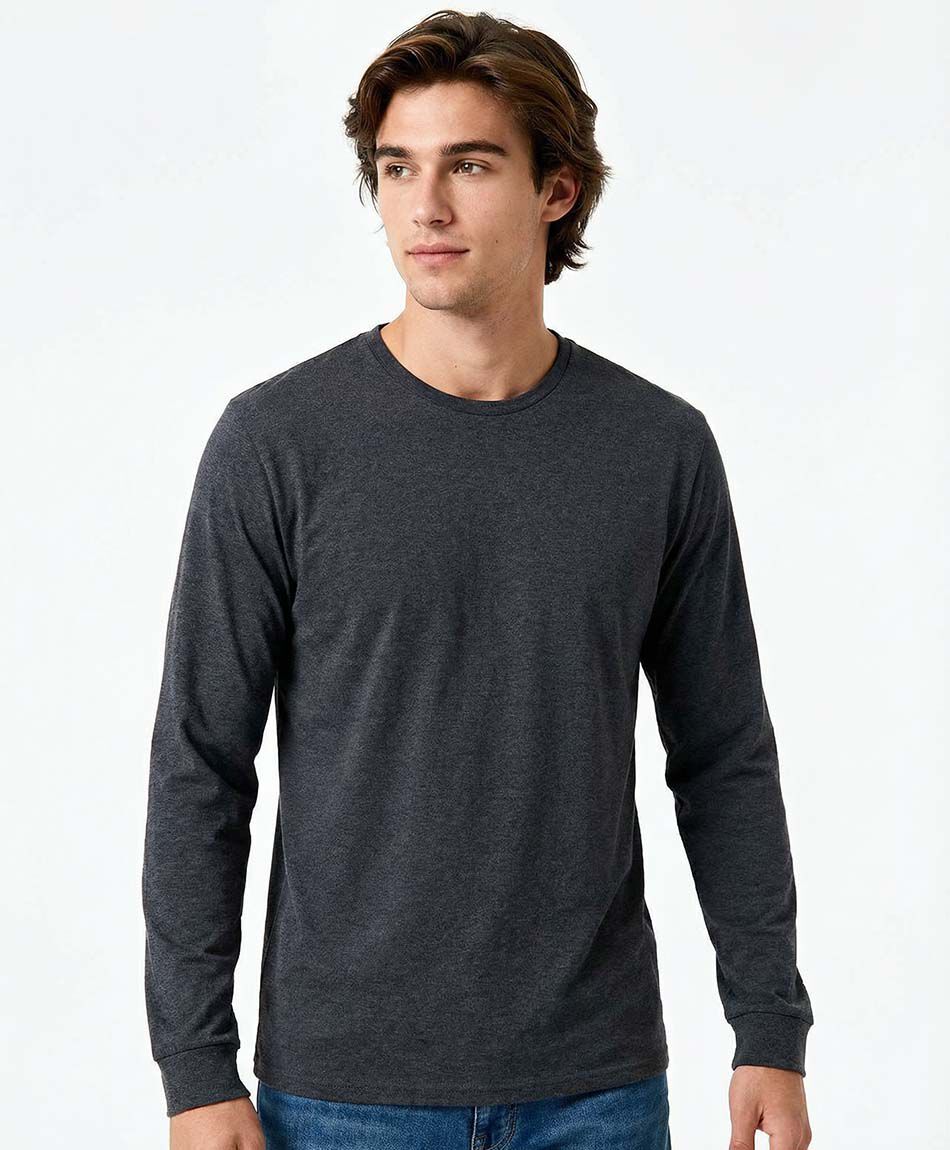 Remera hombre lisa manga larga