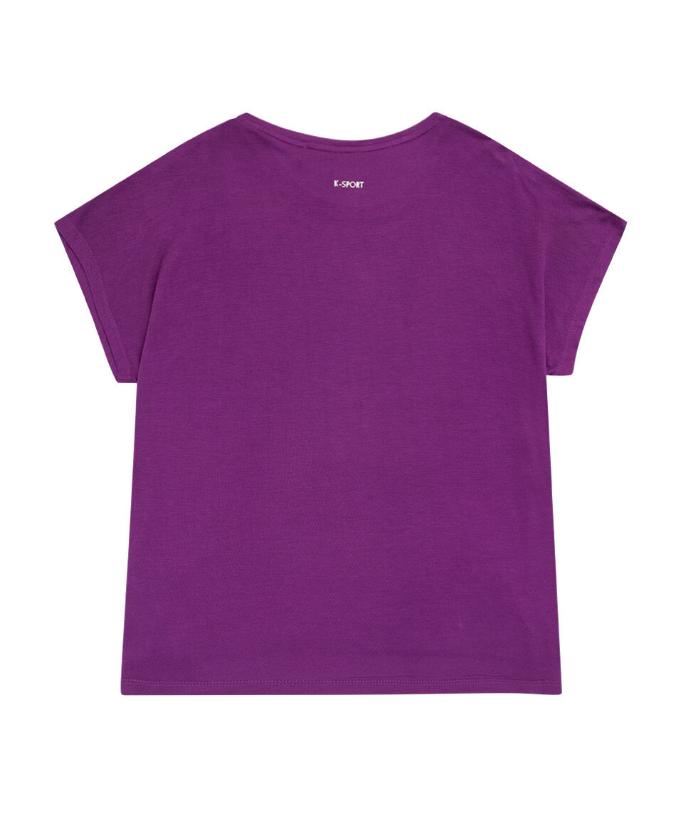 Remera deportiva mujer sentidos purpura