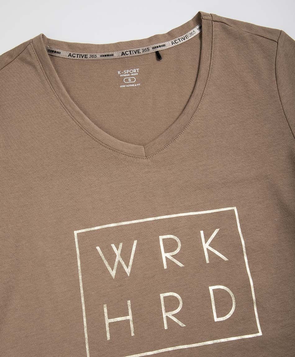 Remera deportiva mujer work hard