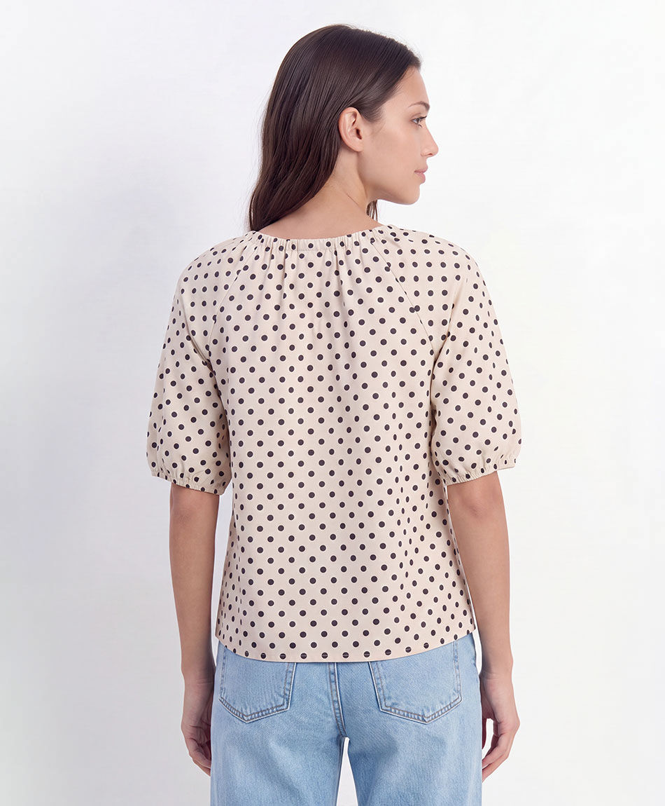 Camisa mujer puntos lazo