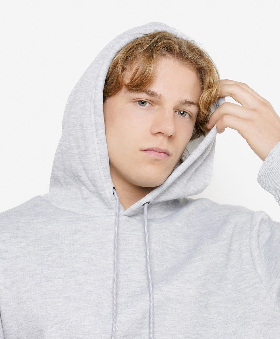 Buzo deportivo hombre liso gris