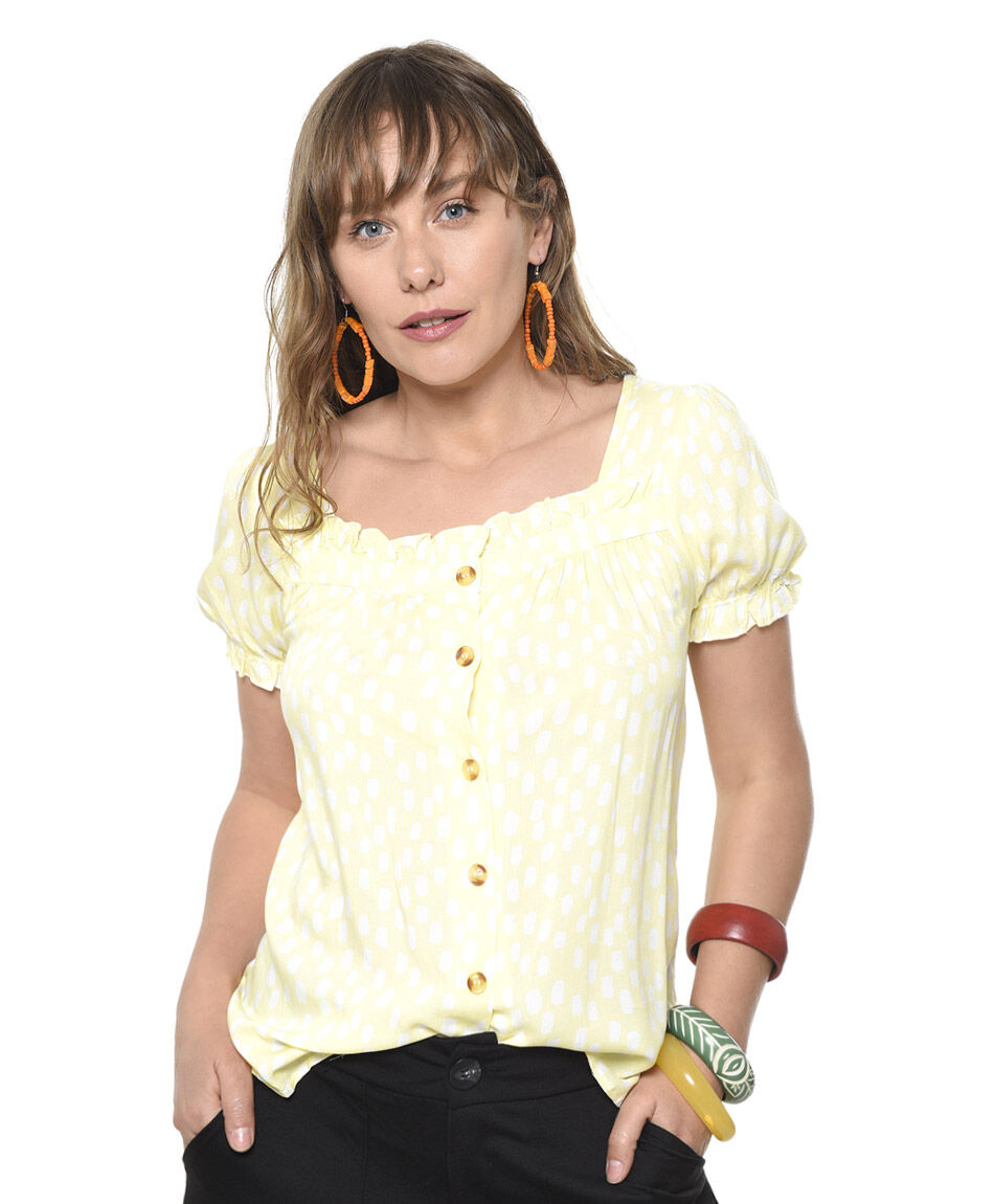 Blusa escote cuadrado