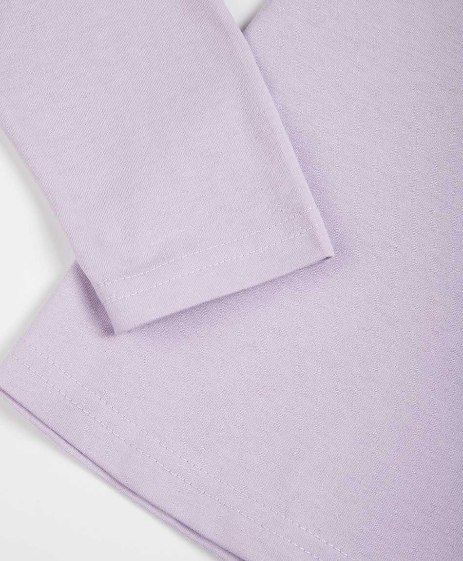 Remera ni&ntilde;a estampado coraz&oacute;n mora