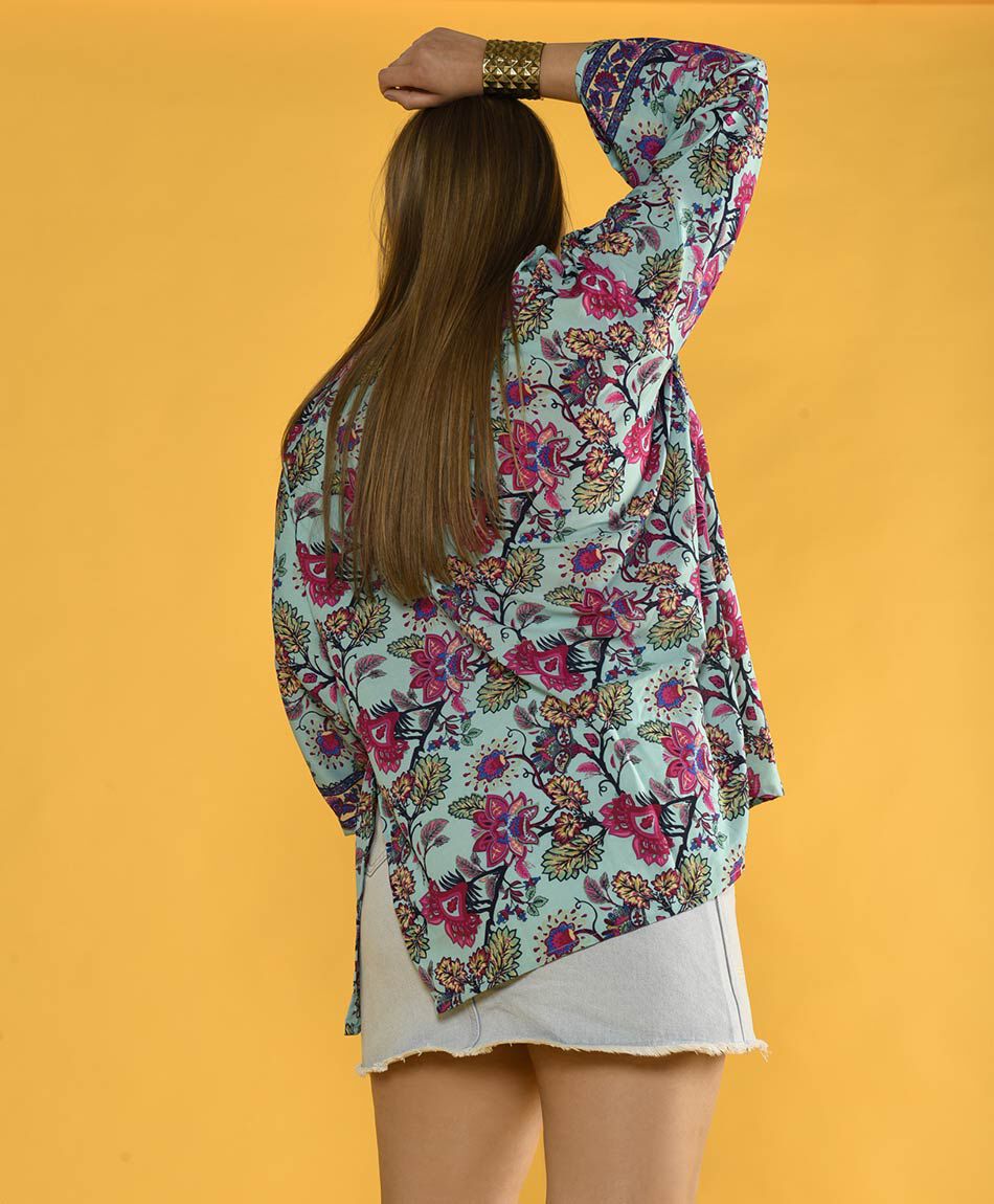 Kimono flores border