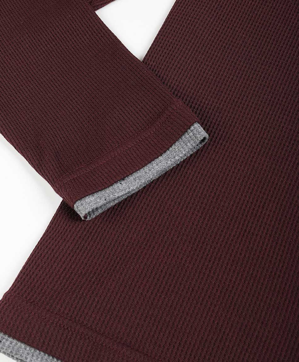 Remera hombre cuello redondo dark red