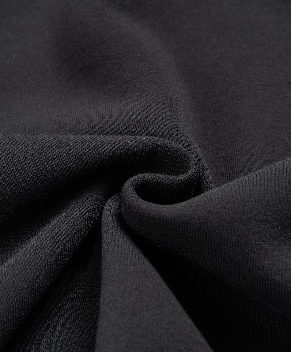 Poler&oacute;n escolar con pu&ntilde;os elasticados negro