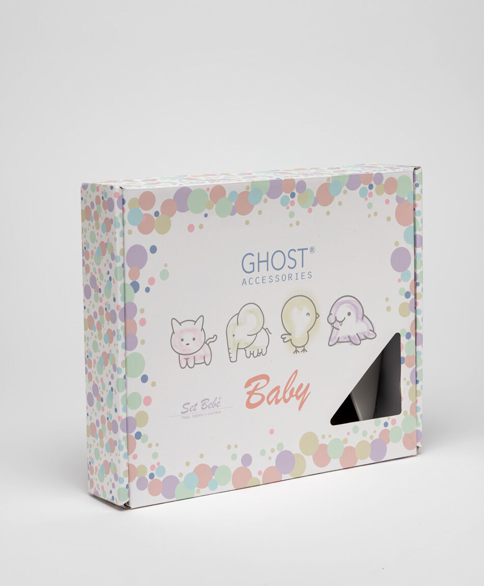 Set comida beb&eacute; gris