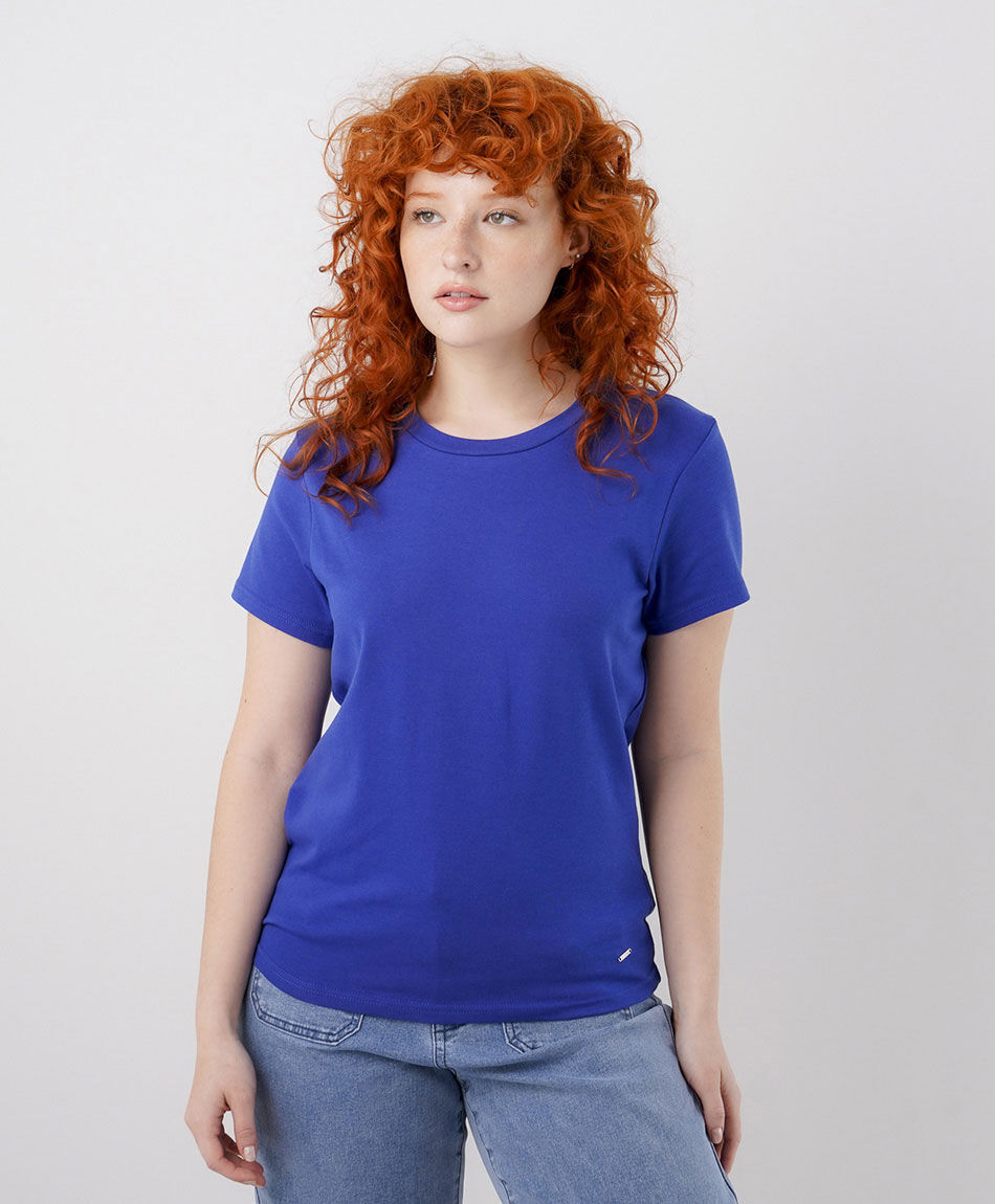 Remera mujer cl&aacute;sica azul