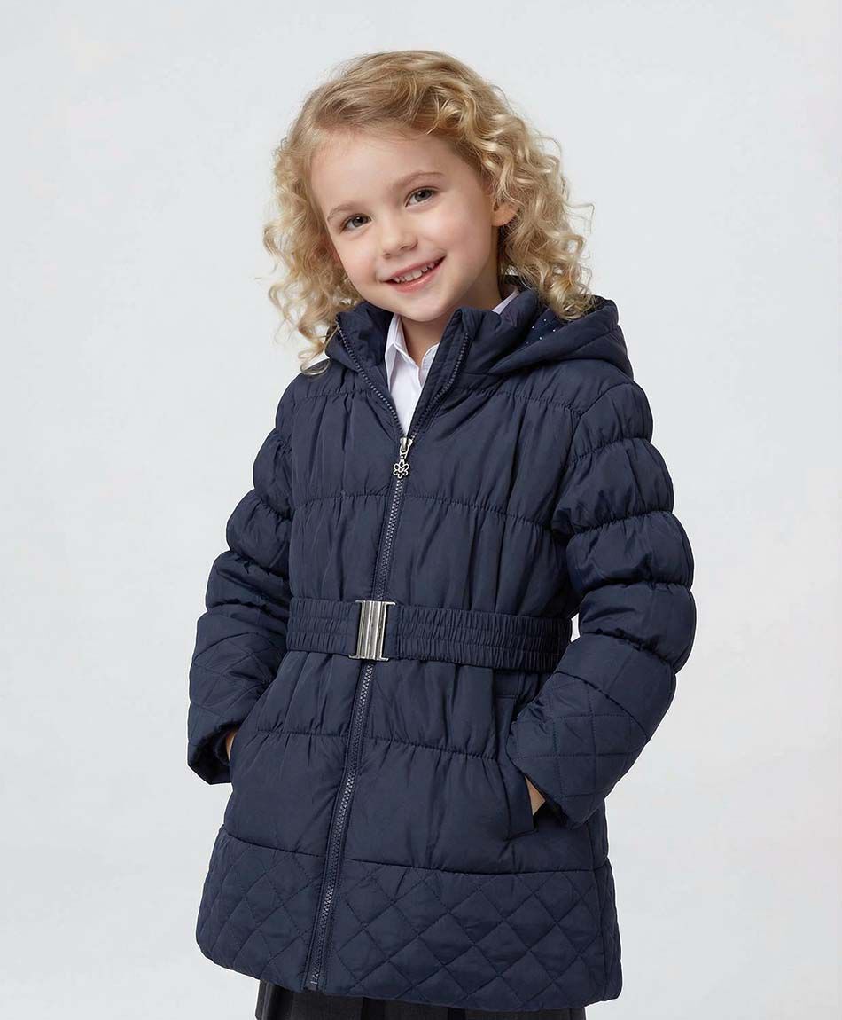 Parka escolar con cintur&oacute;n