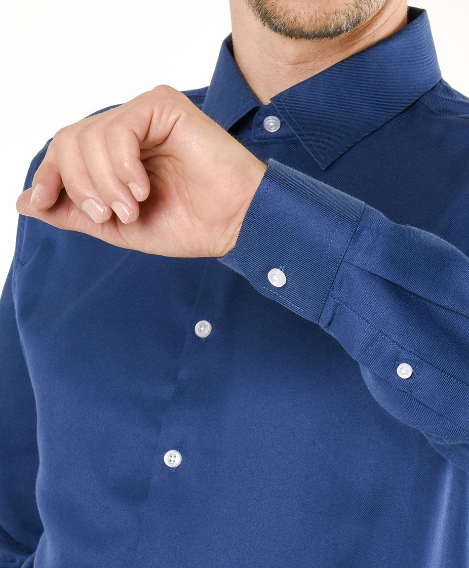 Camisa hombre navy manga larga