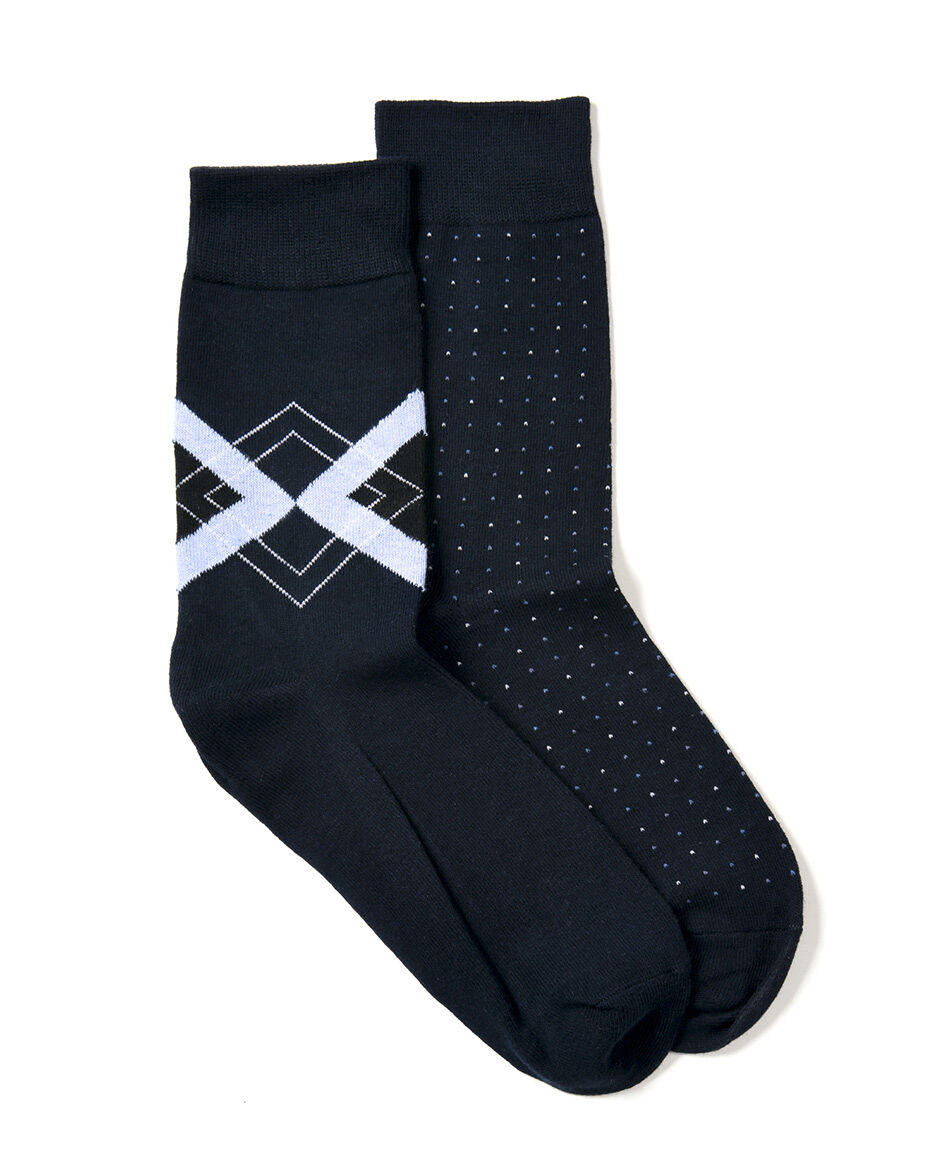 Pack 2 medias hombre rombo