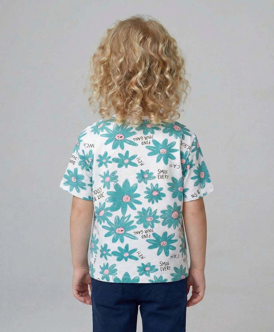 Remera ni&ntilde;a flores