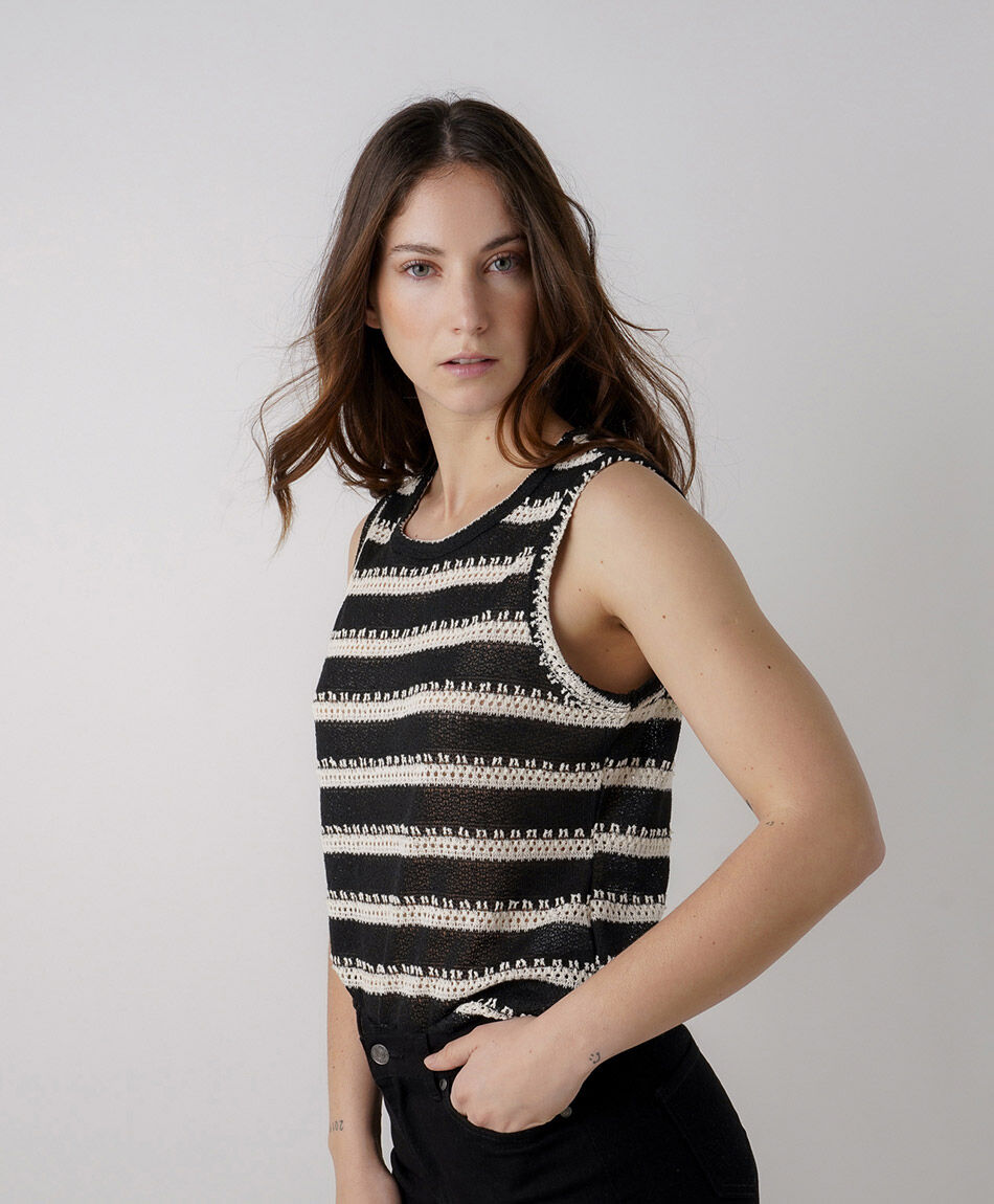 Tejido mujer Remera sin mangas
