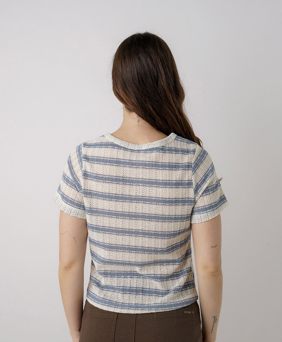 Tejido mujer Remera lineas