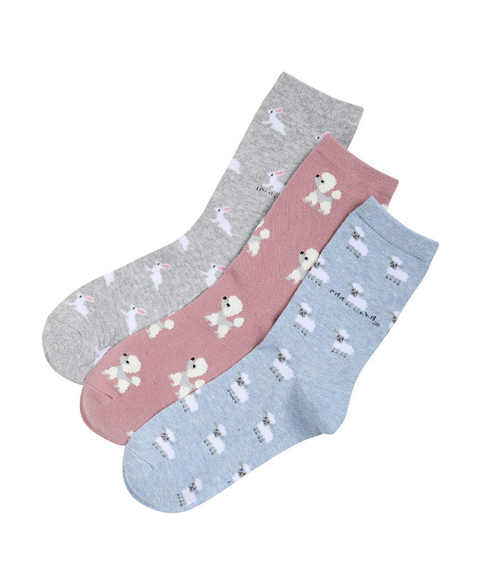 Pack 3 medias mujer animals