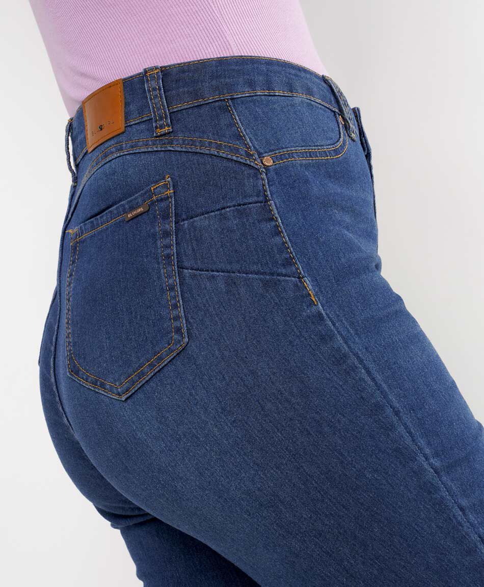 Jeans mujer basta desflecada skinny fit