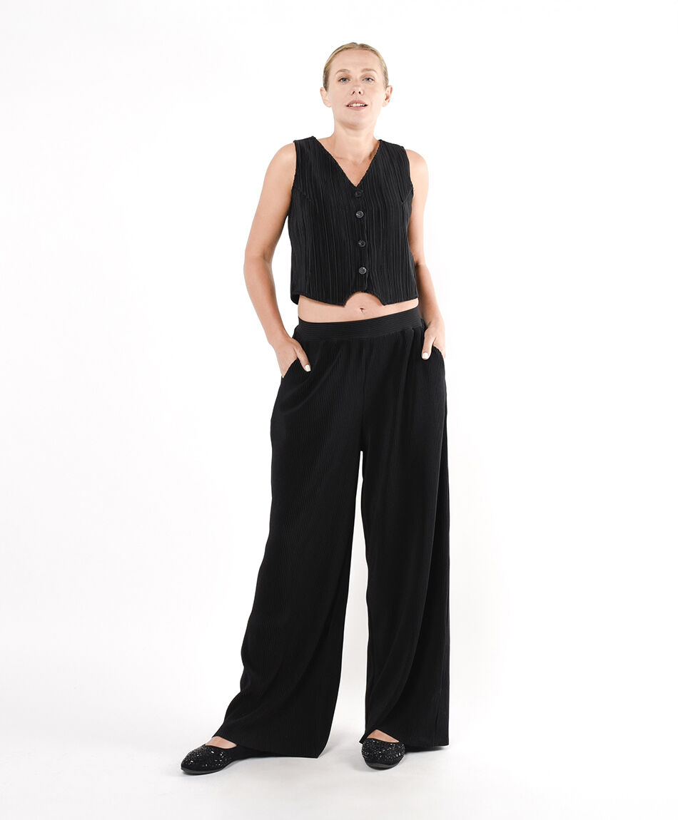 Vest mujer rib satinado