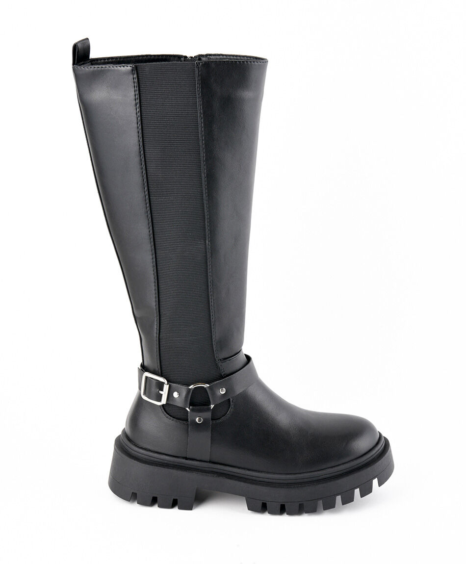 Bota mujer larga hebilla - TRICOT