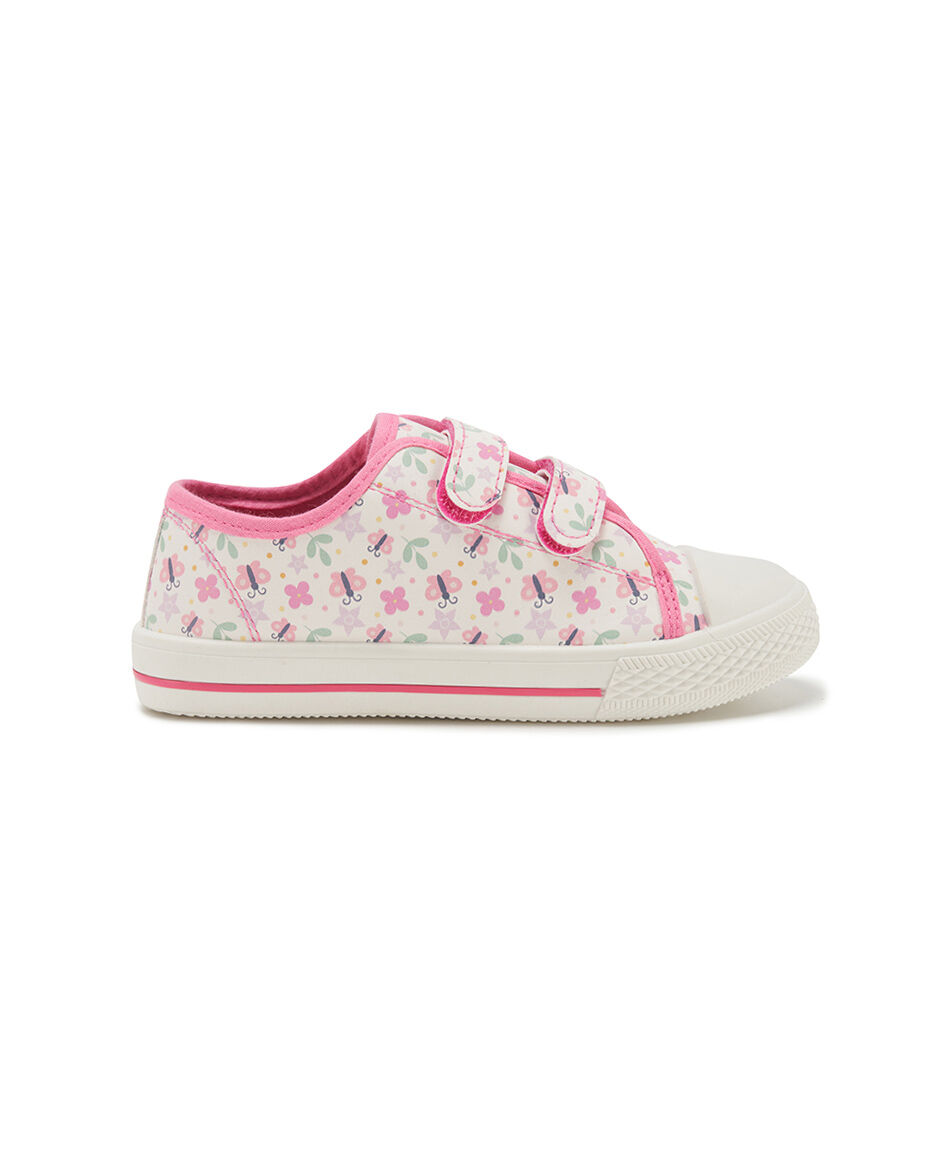Zapatilla infantil (24 a 29) mariposas rosada