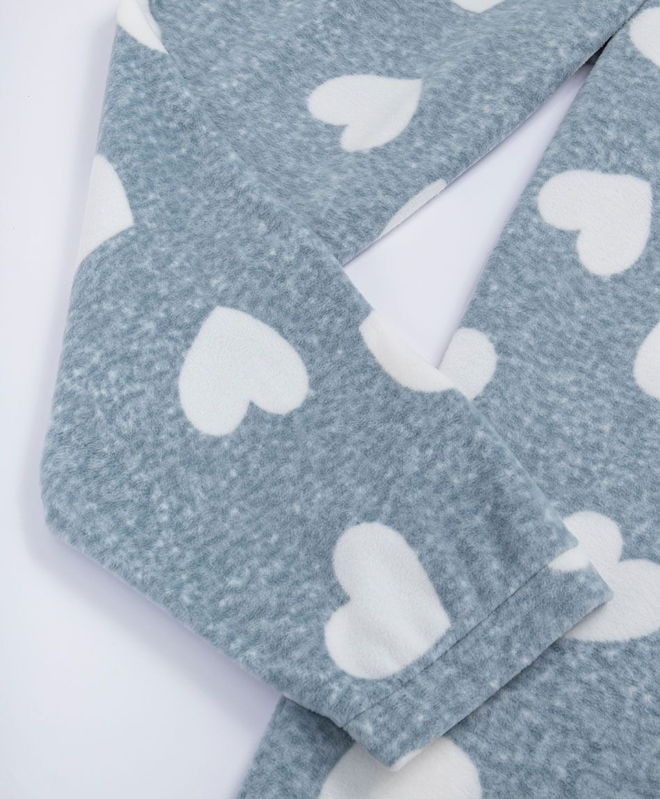 Pijama mujer micropolar corazones
