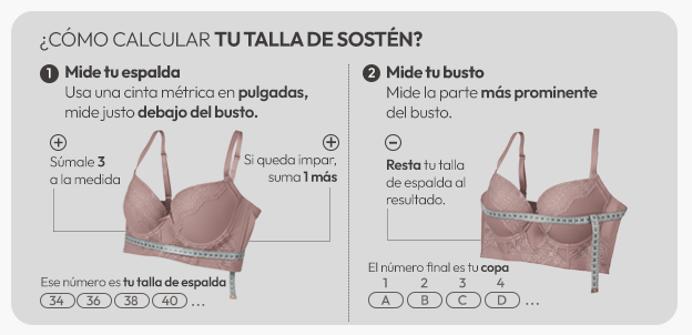 ¿Cómo calcular la talla de tu sostén?